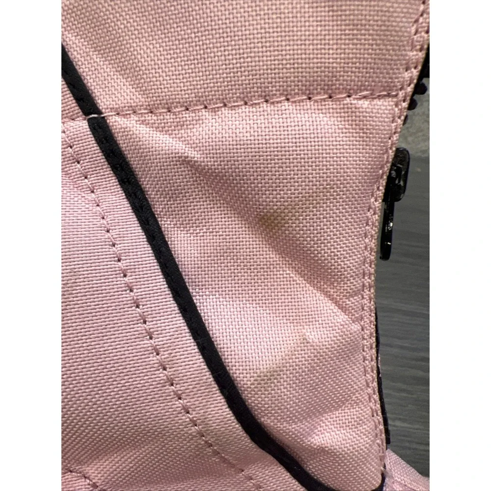 Itasca Kids Girls Pink Black Nylon Winter Snow Boots Size 6 Waterproof Front Zip
